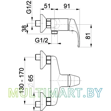Смеситель Armatura Krzem 4216-010-00 картинка 2